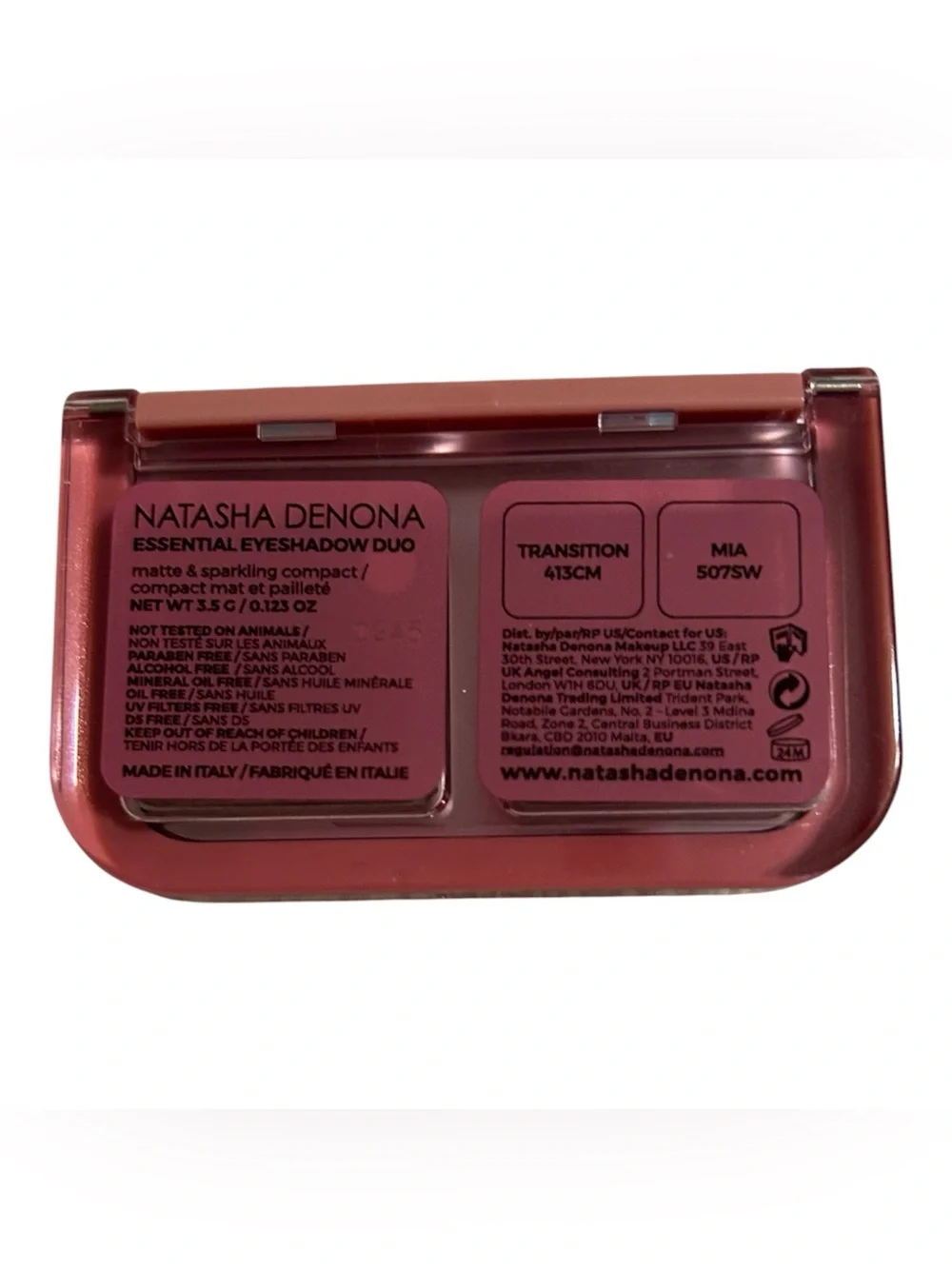 Natasha Denona the Essential Eyeshadow Duo Neutral Pink Shimmer Palette NWT